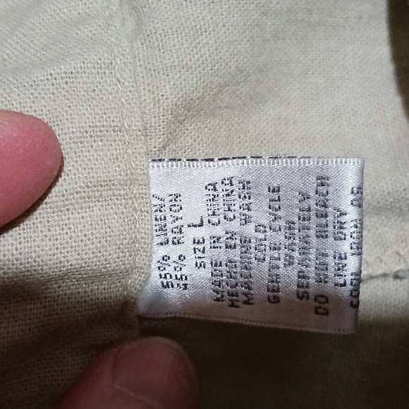 NWOT Connection 18 2pc Linen Sleeveless Button down & Crop pants Sz L juniors - Picture 13 of 16